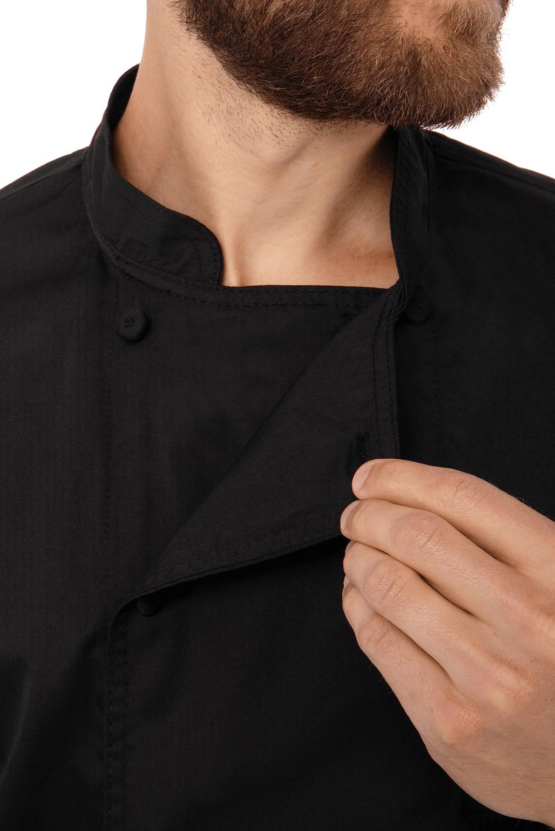 Chef Works Men's Bowden Chef Coat, Black, XX-Large - Image 4